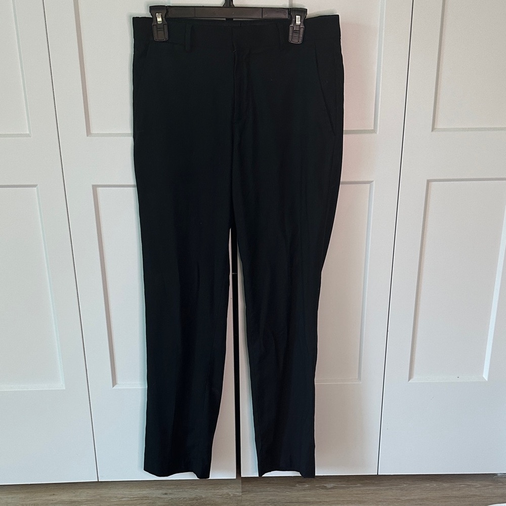 JF J.Ferrar Men's Sleek Black Dress Pants